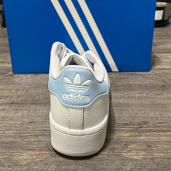 NWT Adidas Originals Superstar XLG Women's Shoes - White/Baby Blue - IF3003 - Picture 5 of 10